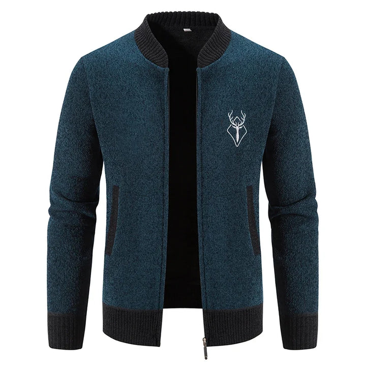 Gebreid Heren Vest Met Herfstdetail