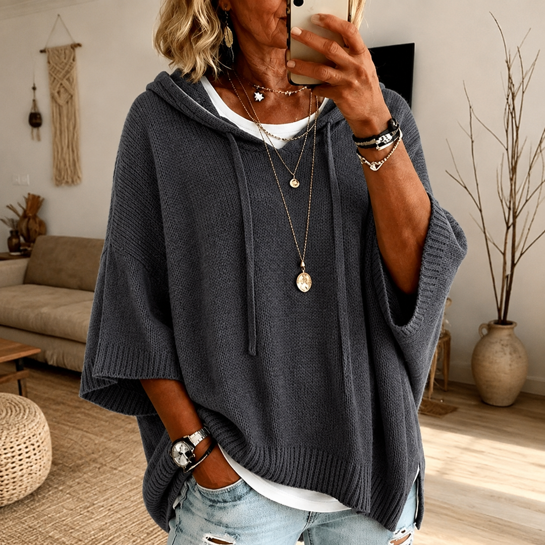 Camille – Houten Poncho Trui