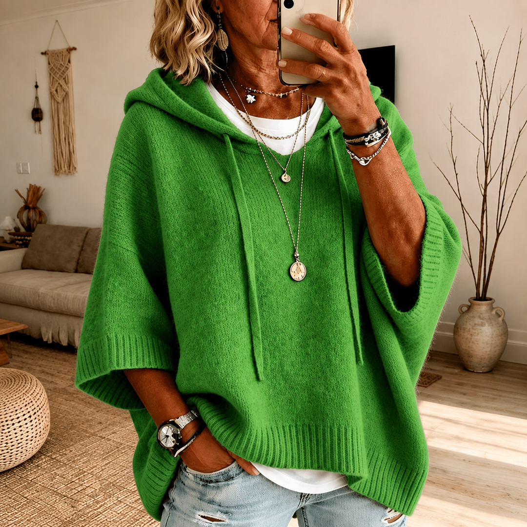 Margaux – Groene Poncho Trui