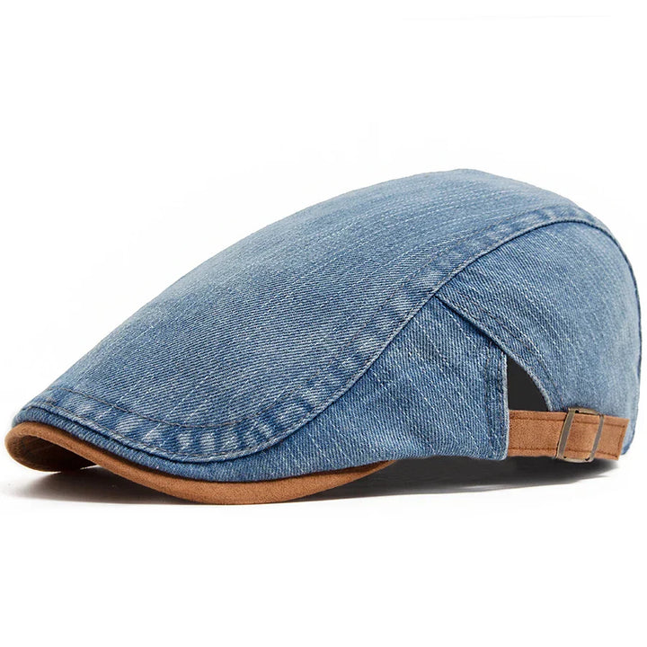 Bloom™ | Premium Denim Flat Cap – Tijdloze Stijl & Dagelijks Comfort
