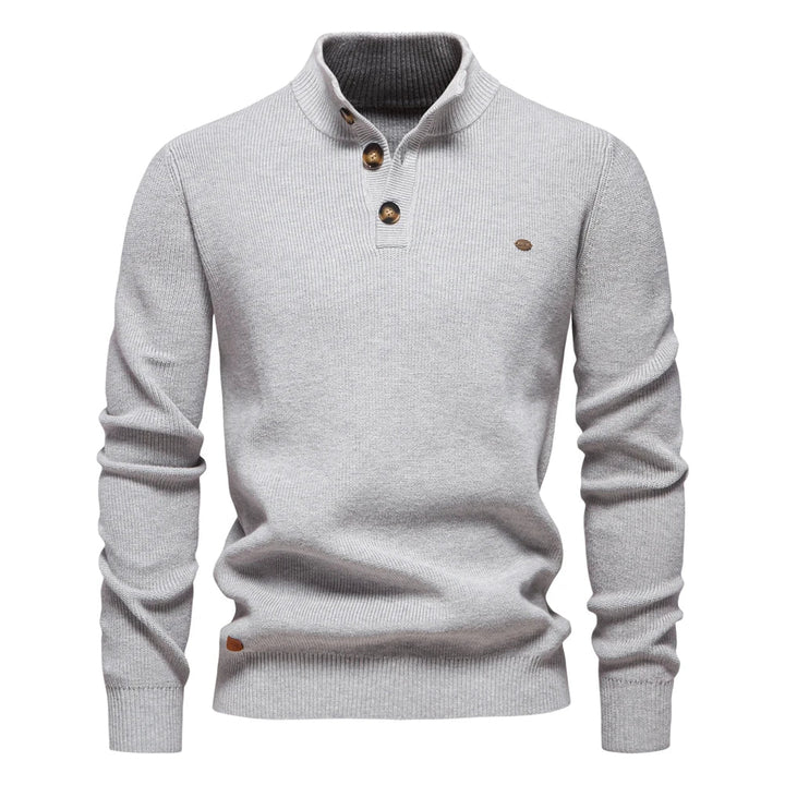Konrad | Stijlvolle Heren Sweater met Knopontwerp