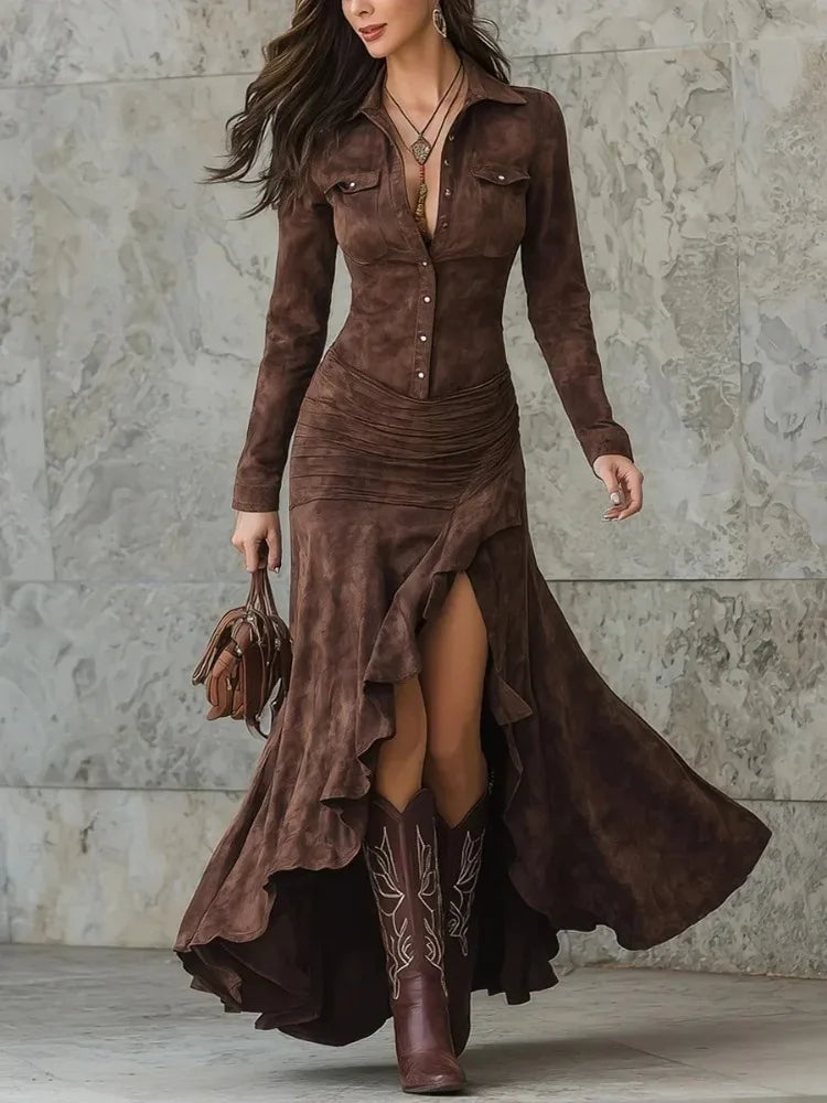 Zara | Elegante Suède Jurk