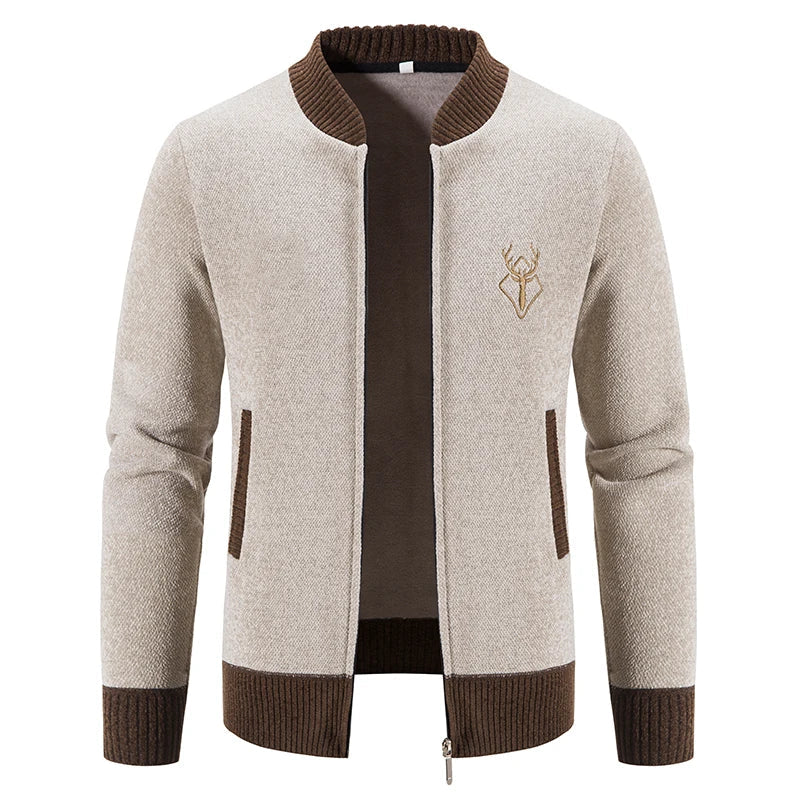 Gebreid Heren Vest Met Herfstdetail