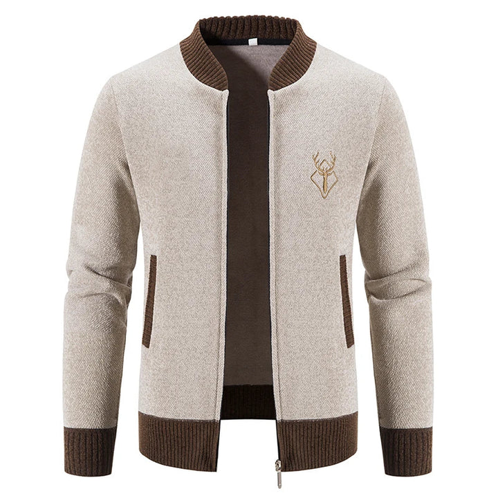 Gebreid Heren Vest Met Herfstdetail