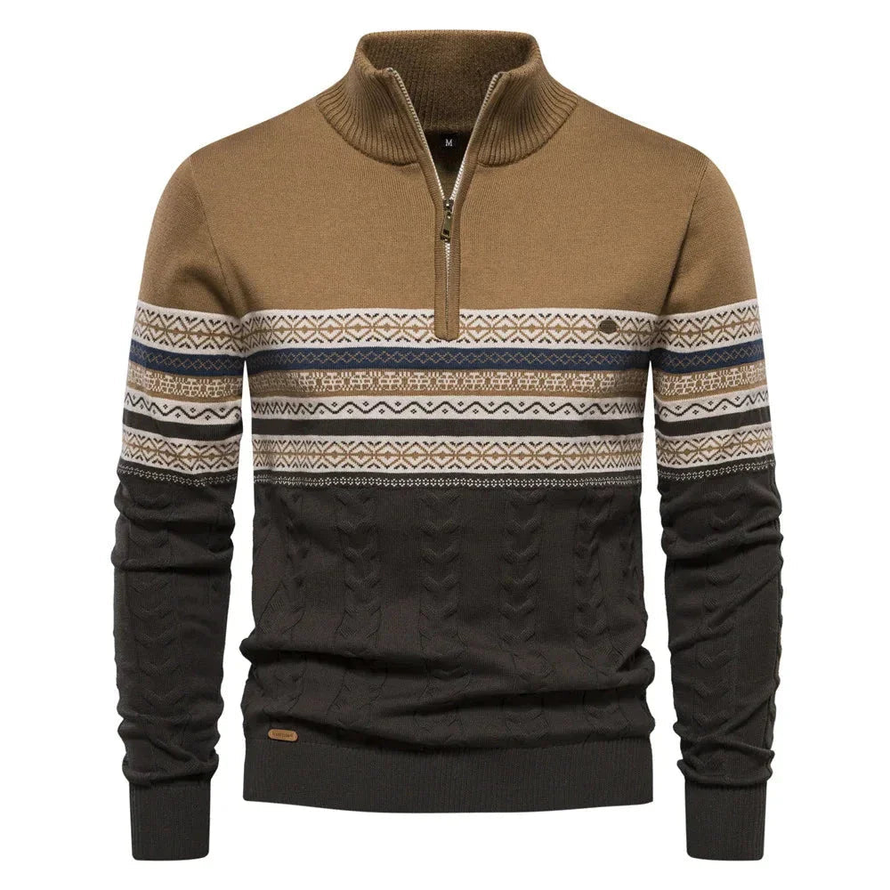 Henry™ - Stijlvolle Fair Isle Half Zip Trui