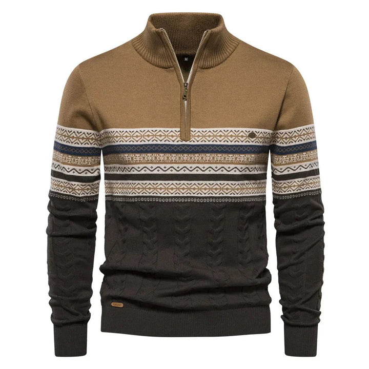 Henry™ - Stijlvolle Fair Isle Half Zip Trui
