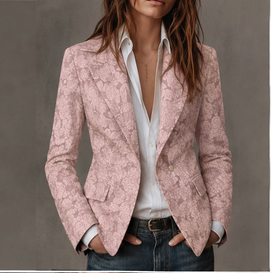 Estelle | Blazer Jacquard Kasjmier Aansluitend