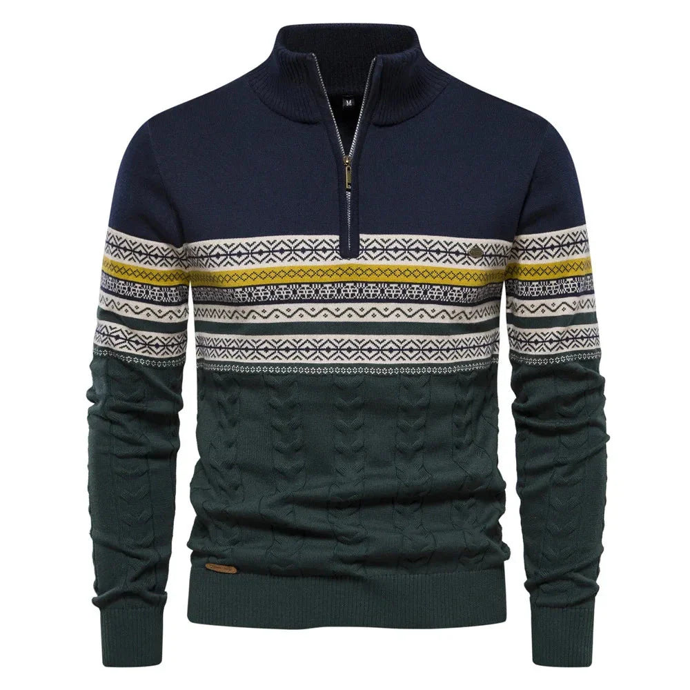 Henry™ - Stijlvolle Fair Isle Half Zip Trui