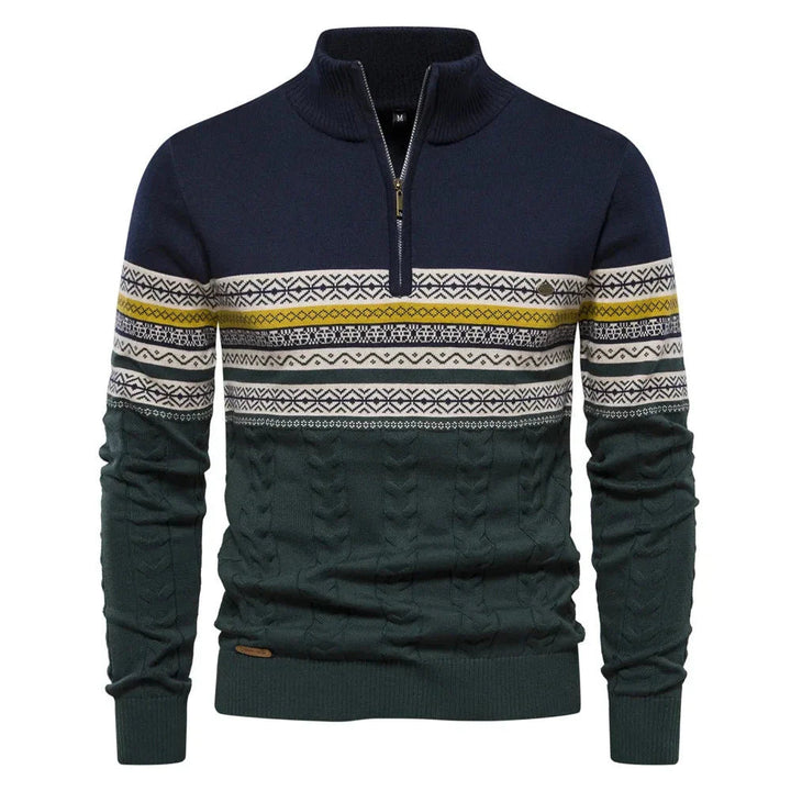 Henry™ - Stijlvolle Fair Isle Half Zip Trui