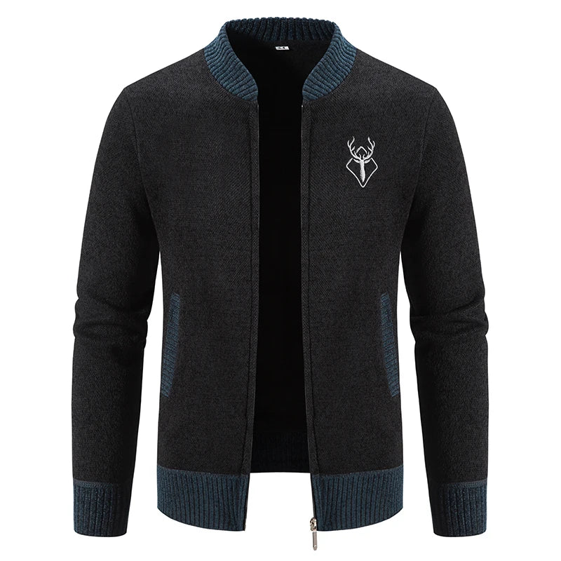 Gebreid Heren Vest Met Herfstdetail