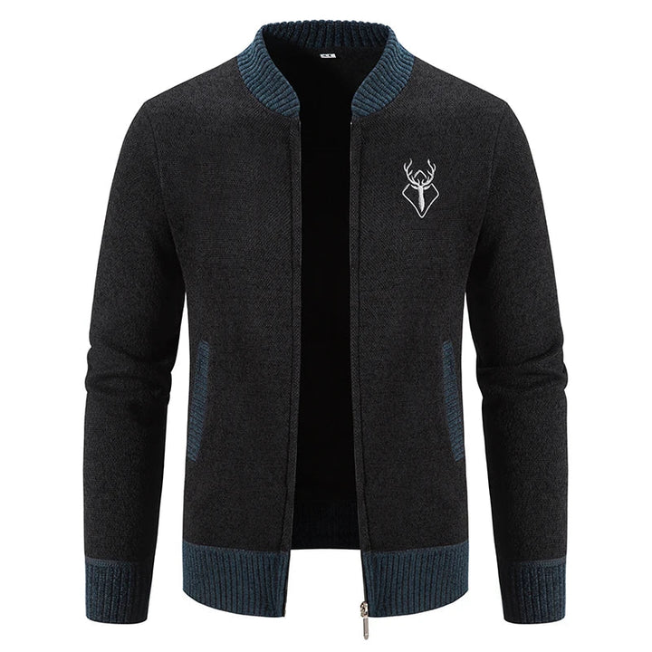 Gebreid Heren Vest Met Herfstdetail