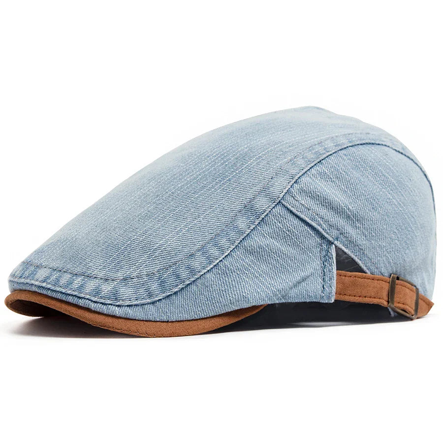 Bloom™ | Premium Denim Flat Cap – Tijdloze Stijl & Dagelijks Comfort