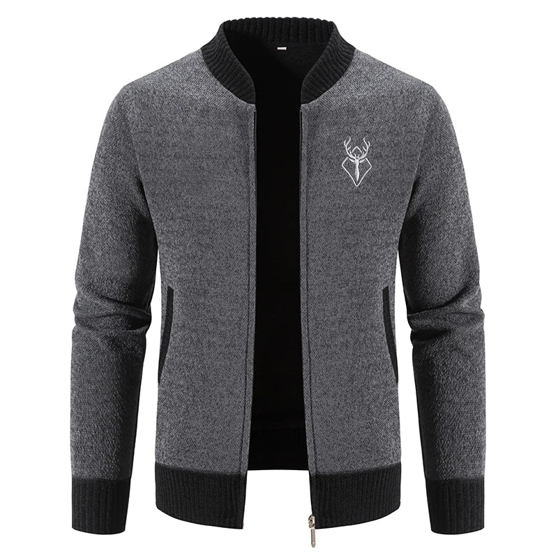 Gebreid Heren Vest Met Herfstdetail