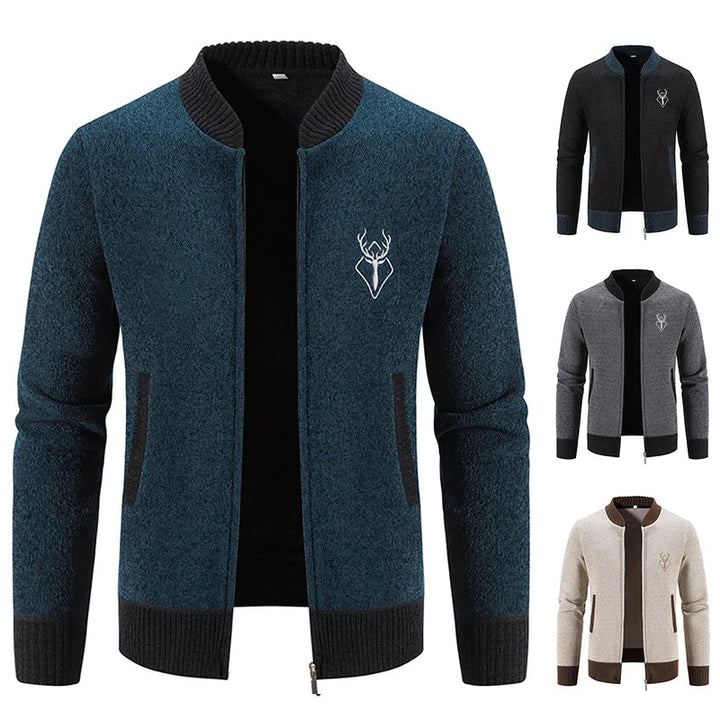 Gebreid Heren Vest Met Herfstdetail
