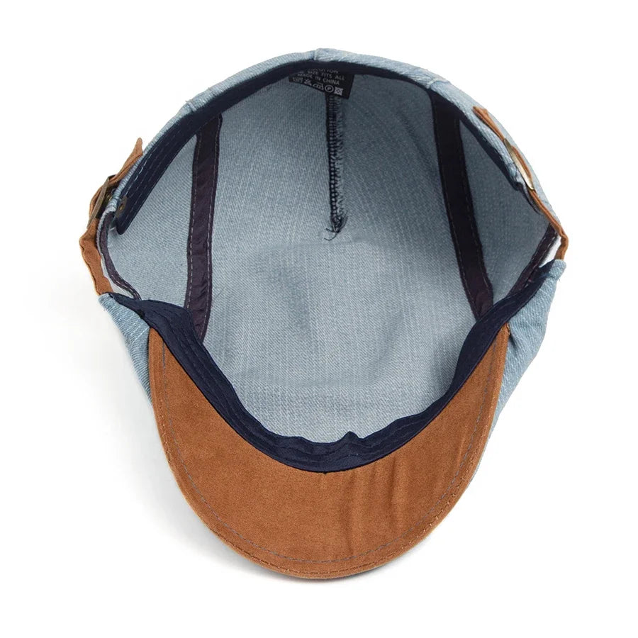 Bloom™ | Premium Denim Flat Cap – Tijdloze Stijl & Dagelijks Comfort