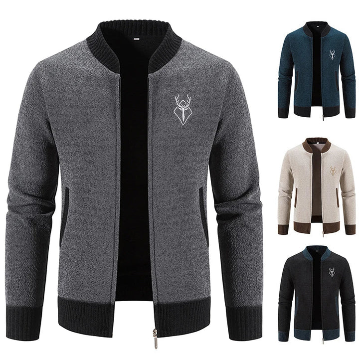 Gebreid Heren Vest Met Herfstdetail