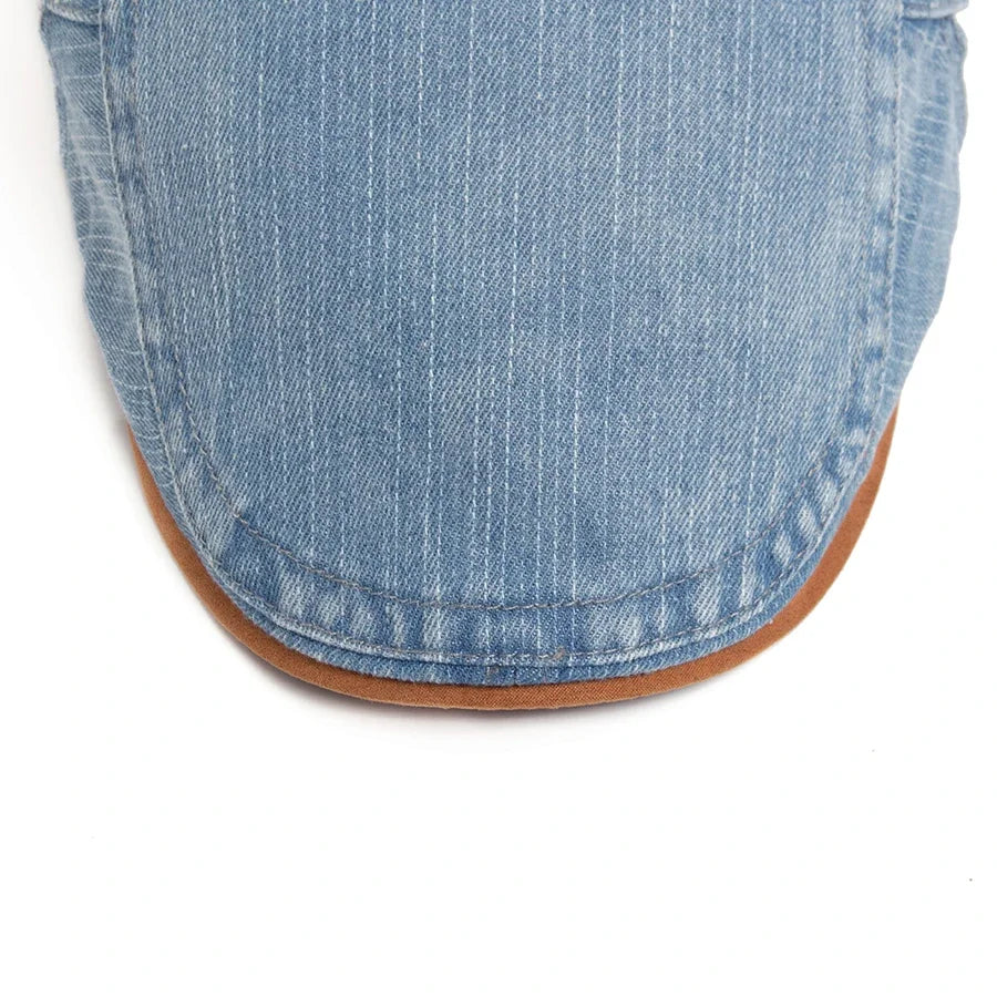 Bloom™ | Premium Denim Flat Cap – Tijdloze Stijl & Dagelijks Comfort