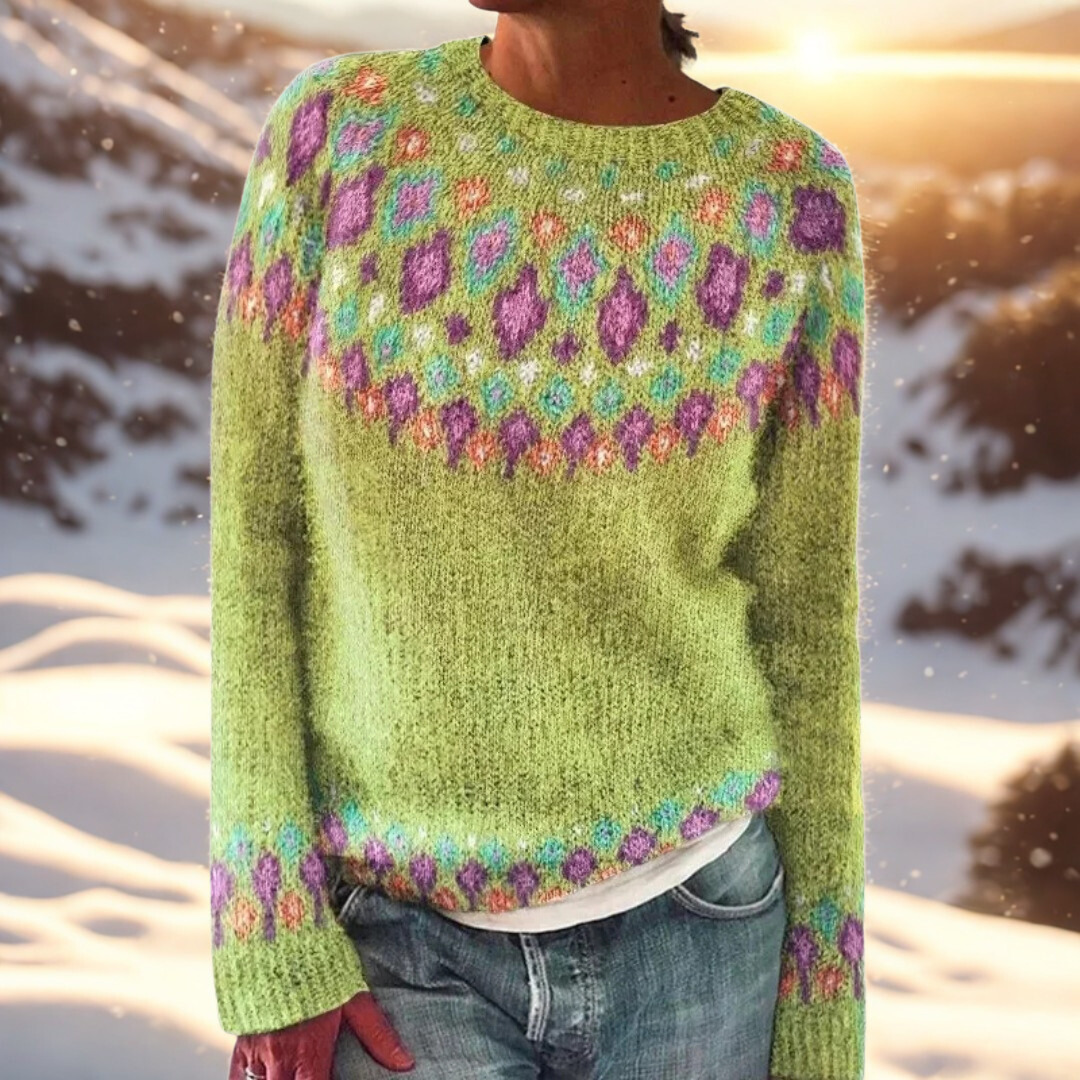 Ilse | Comfortabele gebreide trui met Fair Isle-detail
