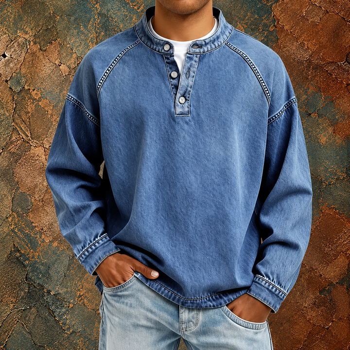 Stanley | Vintage Henley Denim Shirt
