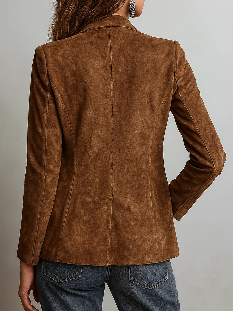 Marcelle | Vintage Bruine Blazer
