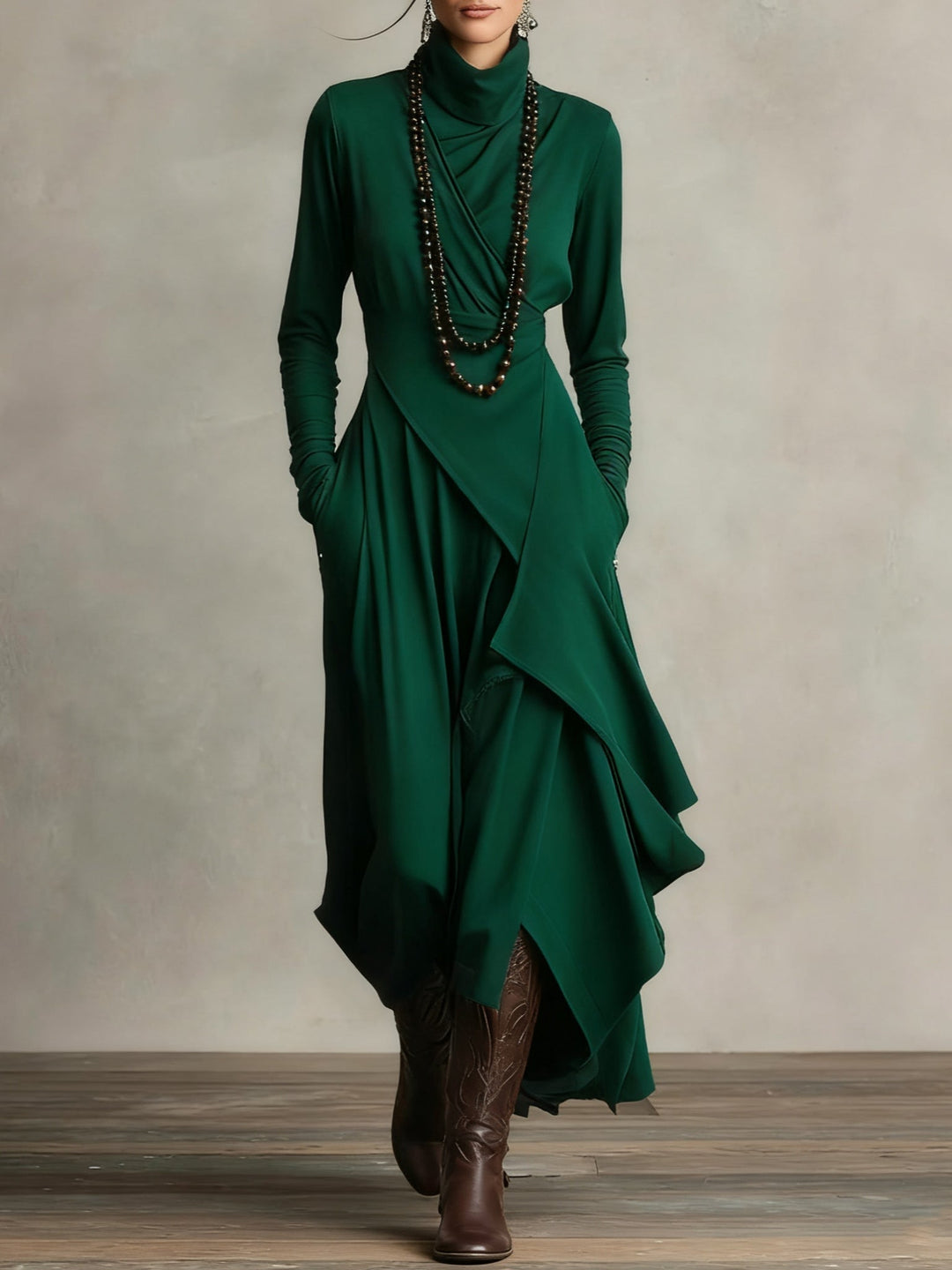 Arielle | Vintage Asymmetrische Coljurk