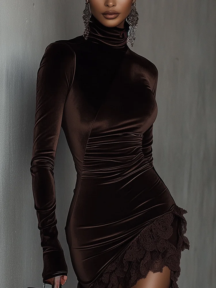 Mikaela™ | korte premium velvetjurk