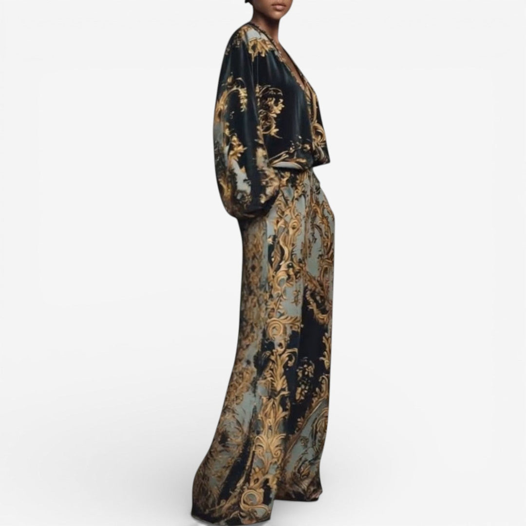 Maureen™ Elegante Geprinte Set | Ornate Fluid Co-Ord