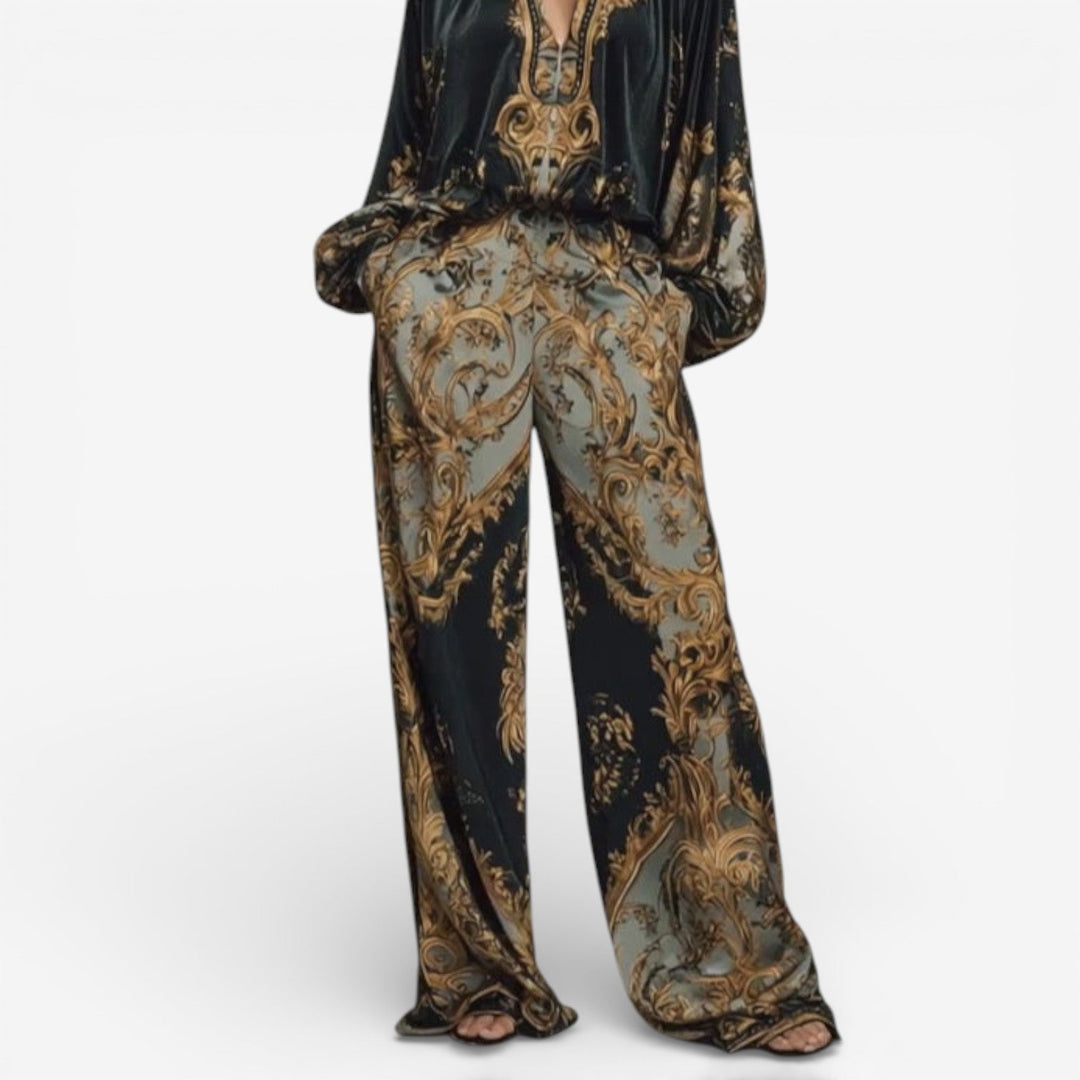 Maureen™ Elegante Geprinte Set | Ornate Fluid Co-Ord