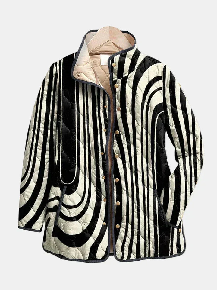Gevoerde Grafische Zebra Jacket Sylvie