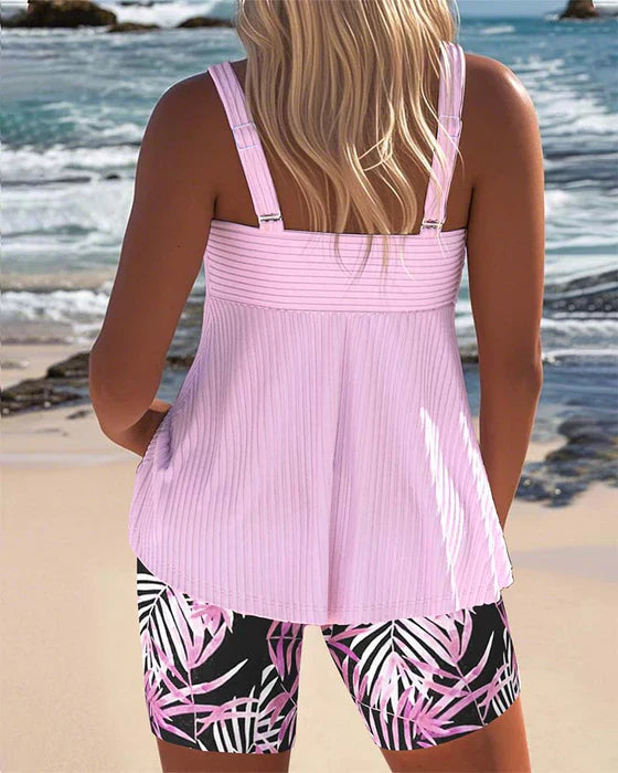 Margaret - Flatterende rib tankini set