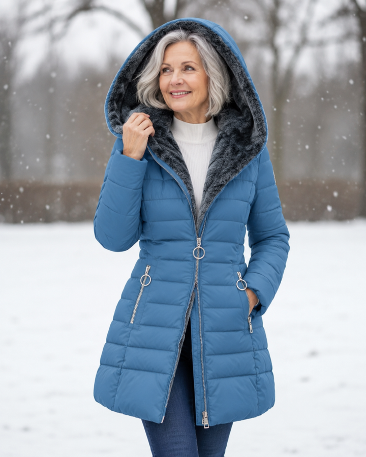 Warme Gewatteerde Winterjas Met Capuchon