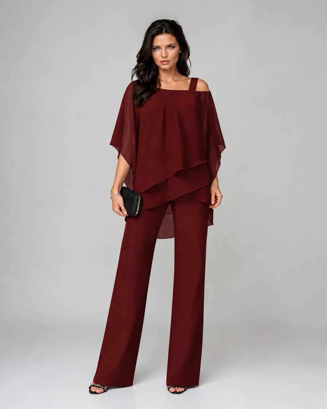 Monique™ | Elegante Tweedelige Set Met Gelaagde Top