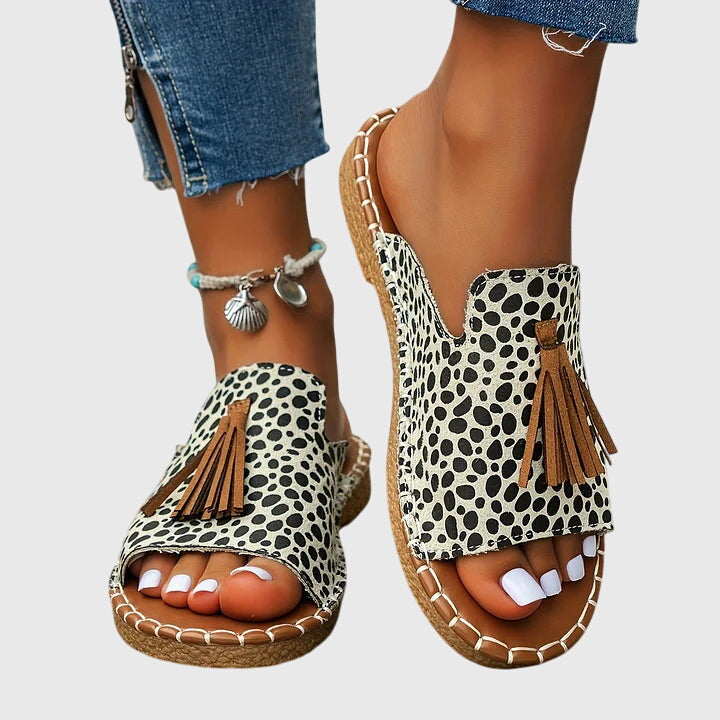 DELACROIX | Boheemse Sandalen Met Pompons Pauline