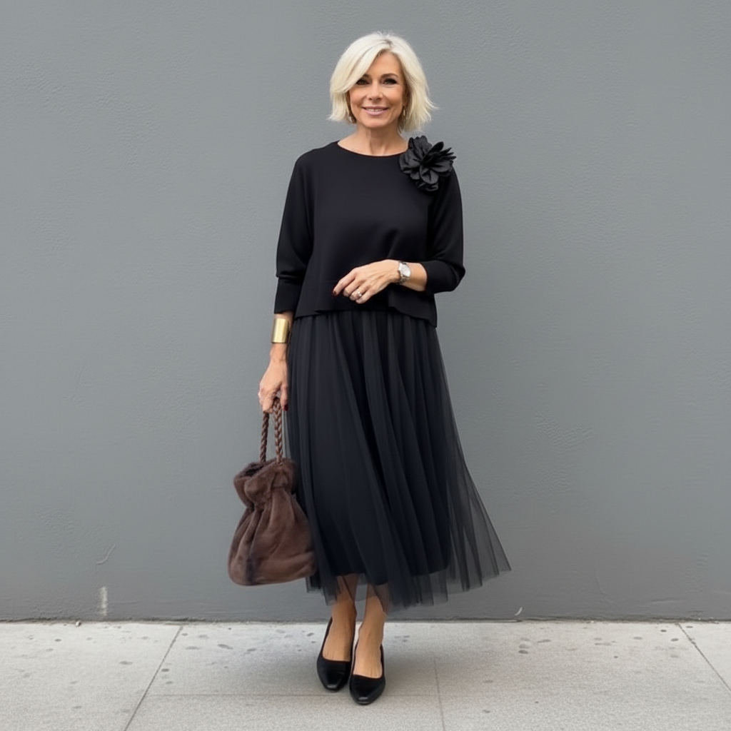 Emmie™ Elegante Twee-Delige Set | Moeiteloos Gebreide Laagjurk Set