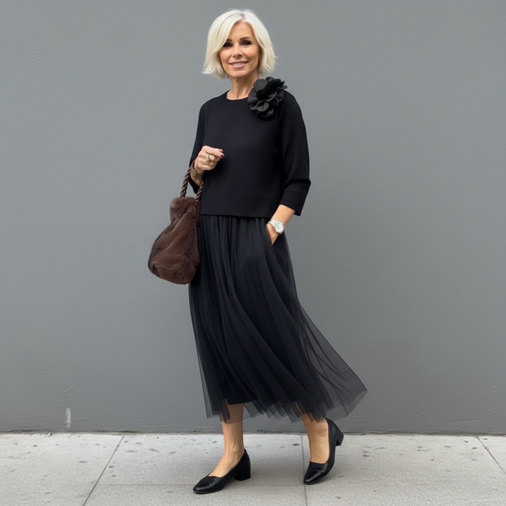 Emmie™ Elegante Twee-Delige Set | Moeiteloos Gebreide Laagjurk Set