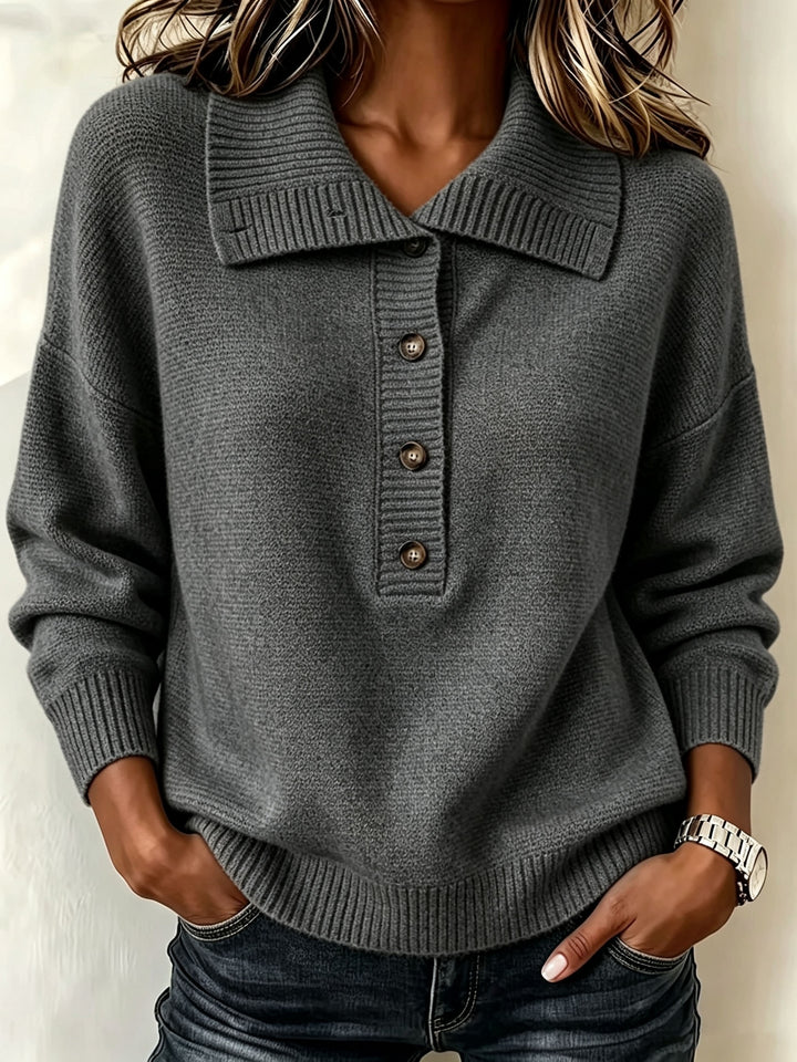 Nicole | Dames Herfst trui met Knopen