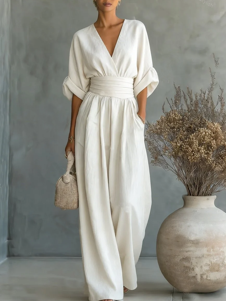 Alessia | Elegante Jumpsuit met V-hals en Hoge Taille
