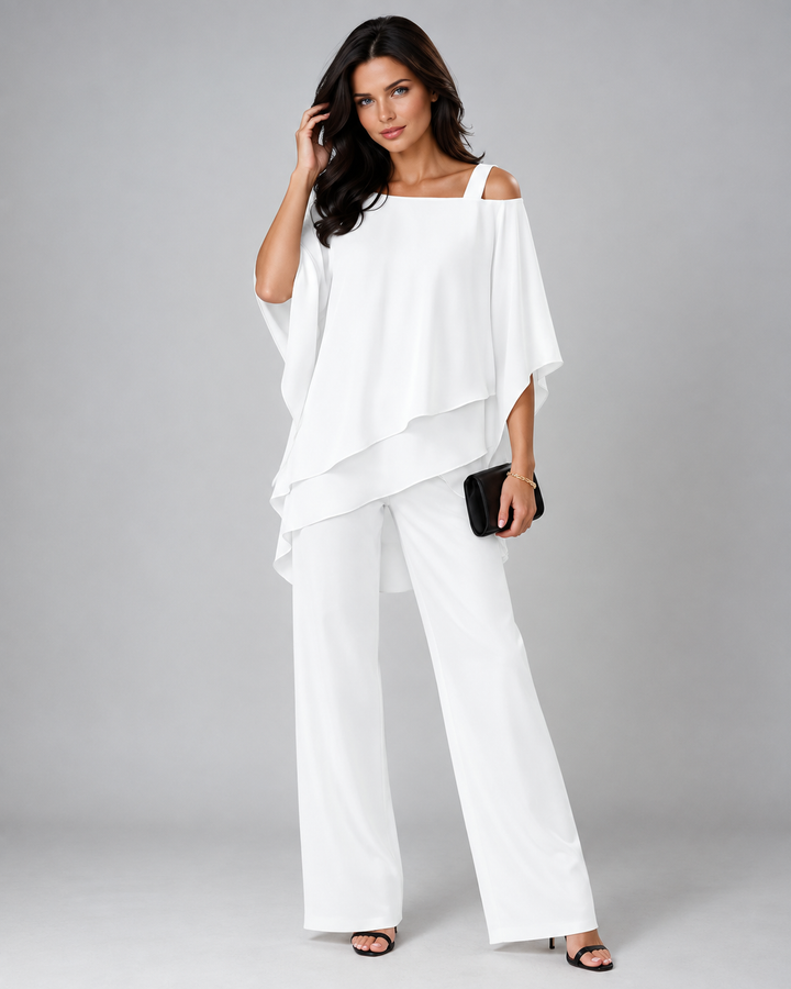 Monique™ | Elegante Tweedelige Set Met Gelaagde Top