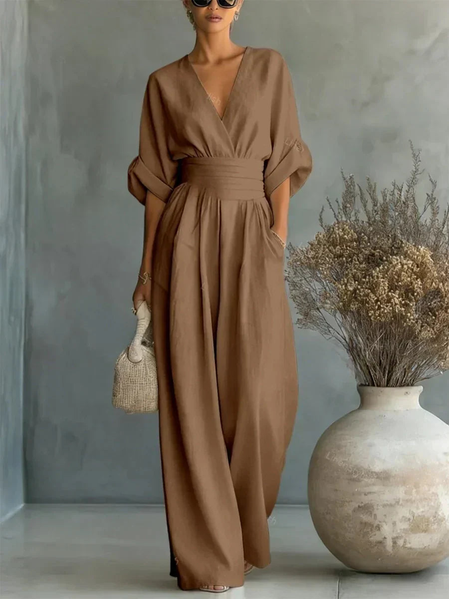 Alessia | Elegante Jumpsuit met V-hals en Hoge Taille
