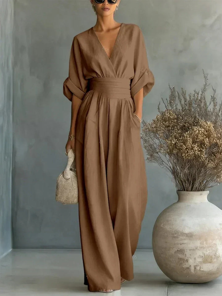 Alessia | Elegante Jumpsuit met V-hals en Hoge Taille