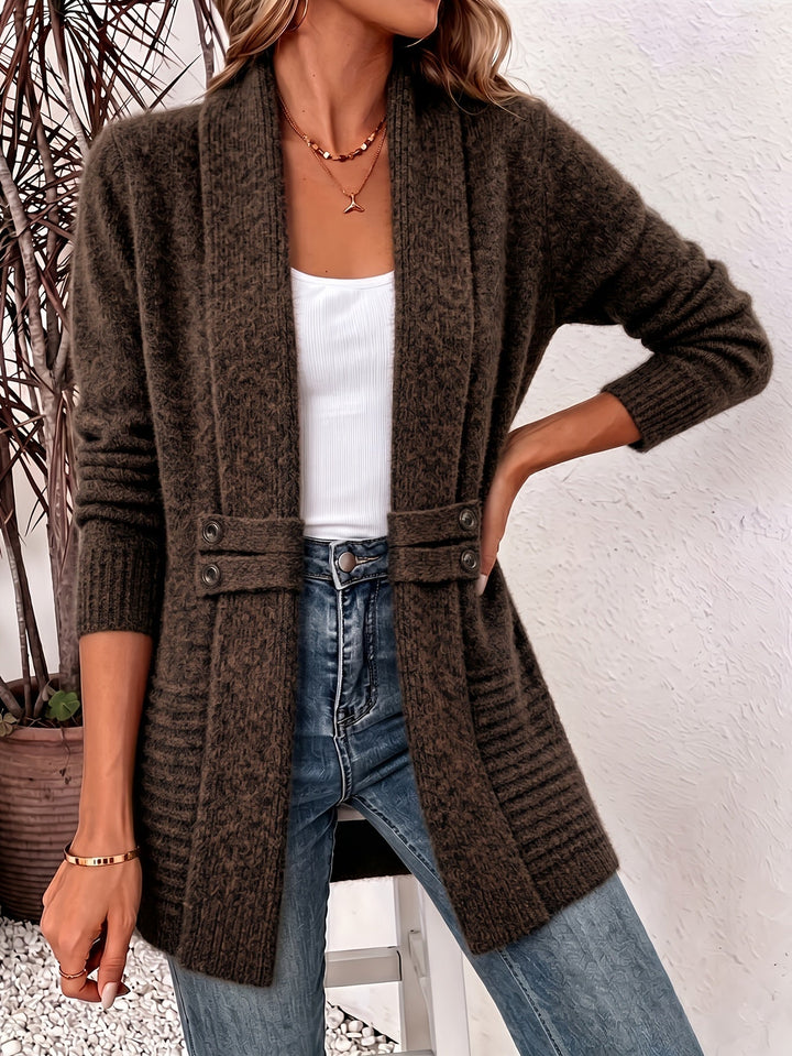 Elegante Dames Cardigan - Open Voorkant & Ingenaaide Taille