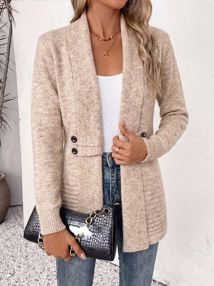 Vest dames | Lang gebreid vest met elegante pasvorm