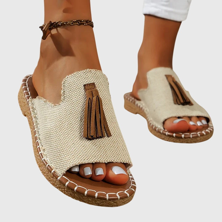 DELACROIX | Boheemse Sandalen Met Pompons Pauline