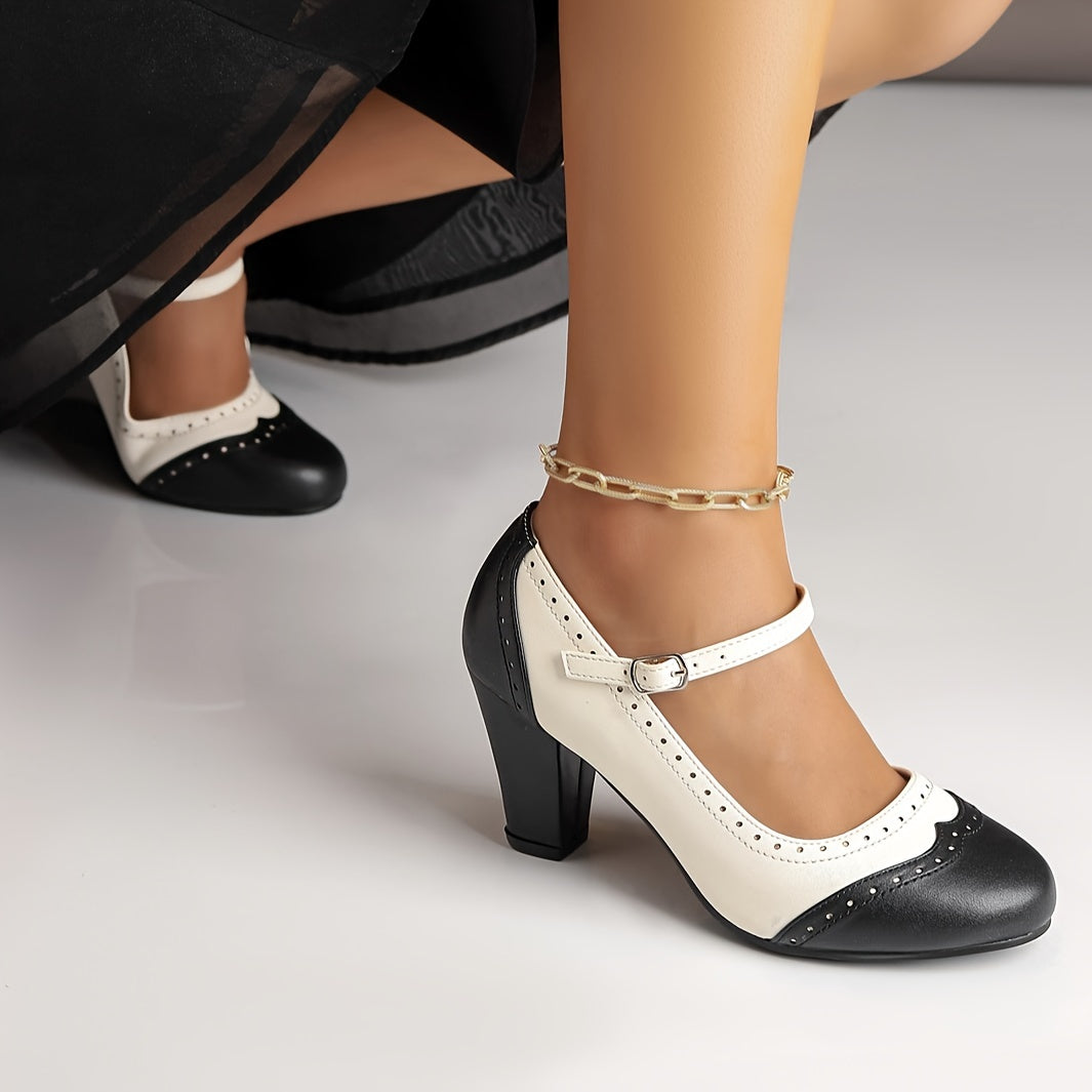 Amy™ | Elegante bicolor pumps met comfortabele hak
