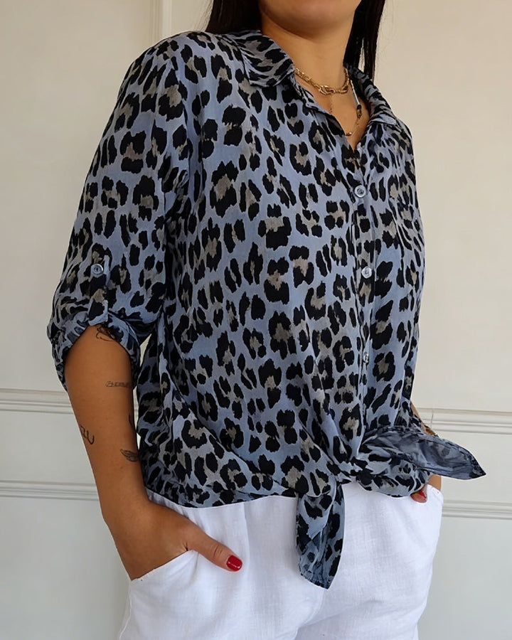 Modieuze Blouse met Luipaardprint