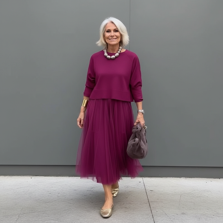 Emmie™ Elegante Twee-Delige Set | Moeiteloos Gebreide Laagjurk Set