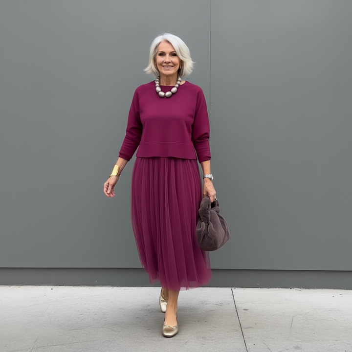 Emmie™ Elegante Twee-Delige Set | Moeiteloos Gebreide Laagjurk Set