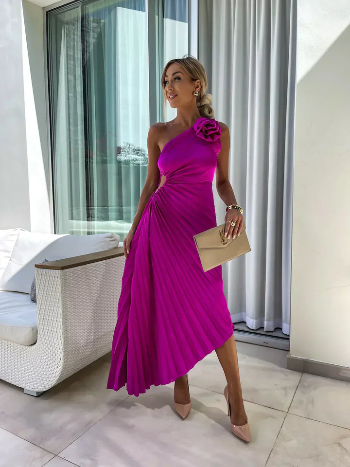 Eya™ | Elegante Maxi Jurk met Eén Schouder