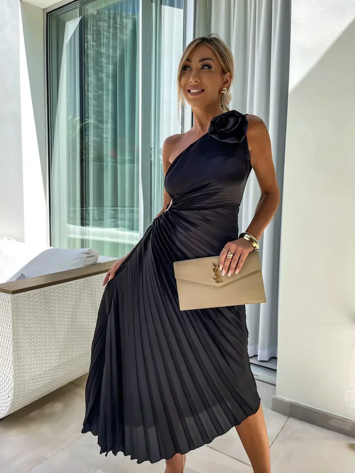 Eya™ | Elegante Maxi Jurk met Eén Schouder