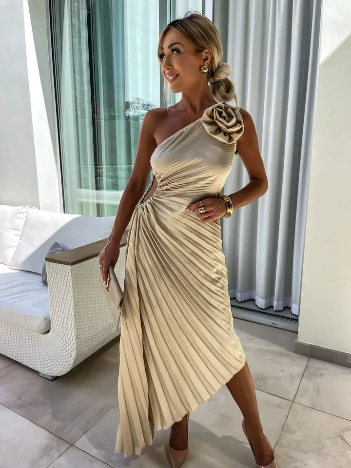 Eya™ | Elegante Maxi Jurk met Eén Schouder
